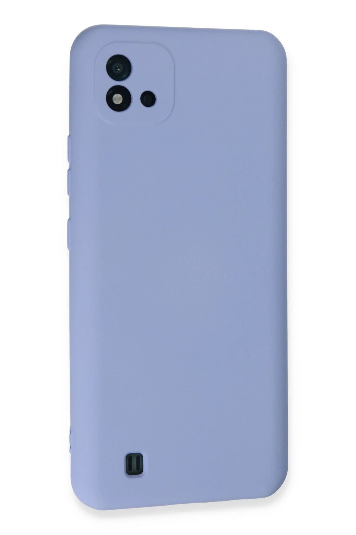 NewFace Realme C11 2021 Uyumlu Kılıf Nano içi Kadife Silikon - Lila ALMLA