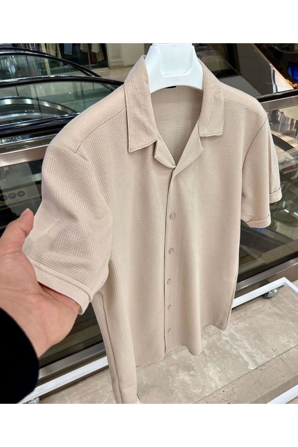 LC Waikiki %100 Pamuk Premium Erkek Yazlık Düğmeli Kısa Kol Gömlek