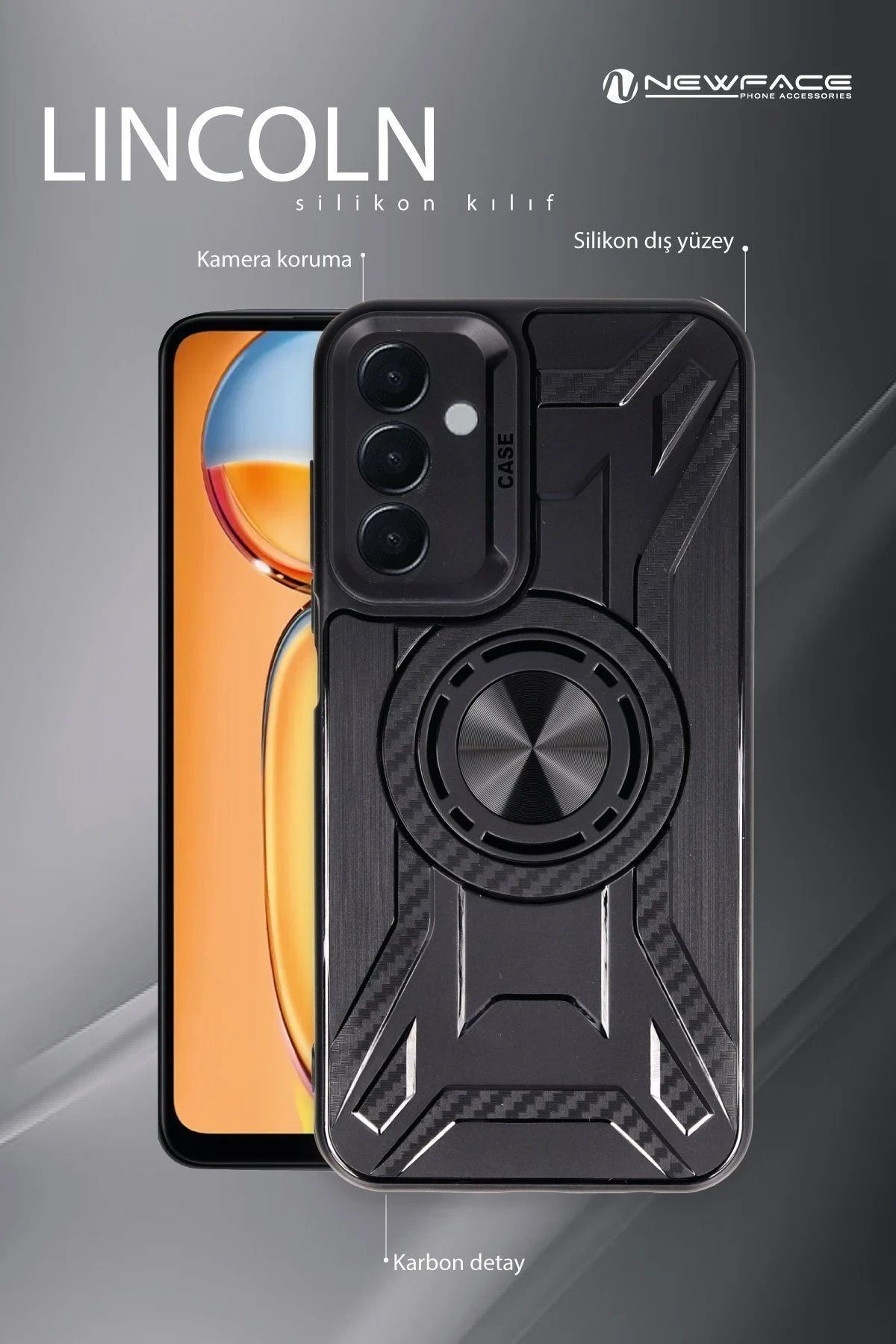 NewFace Xiaomi Redmi Note 13 4G uyumlu Lincoln Silikon - Siyah BSTMY
