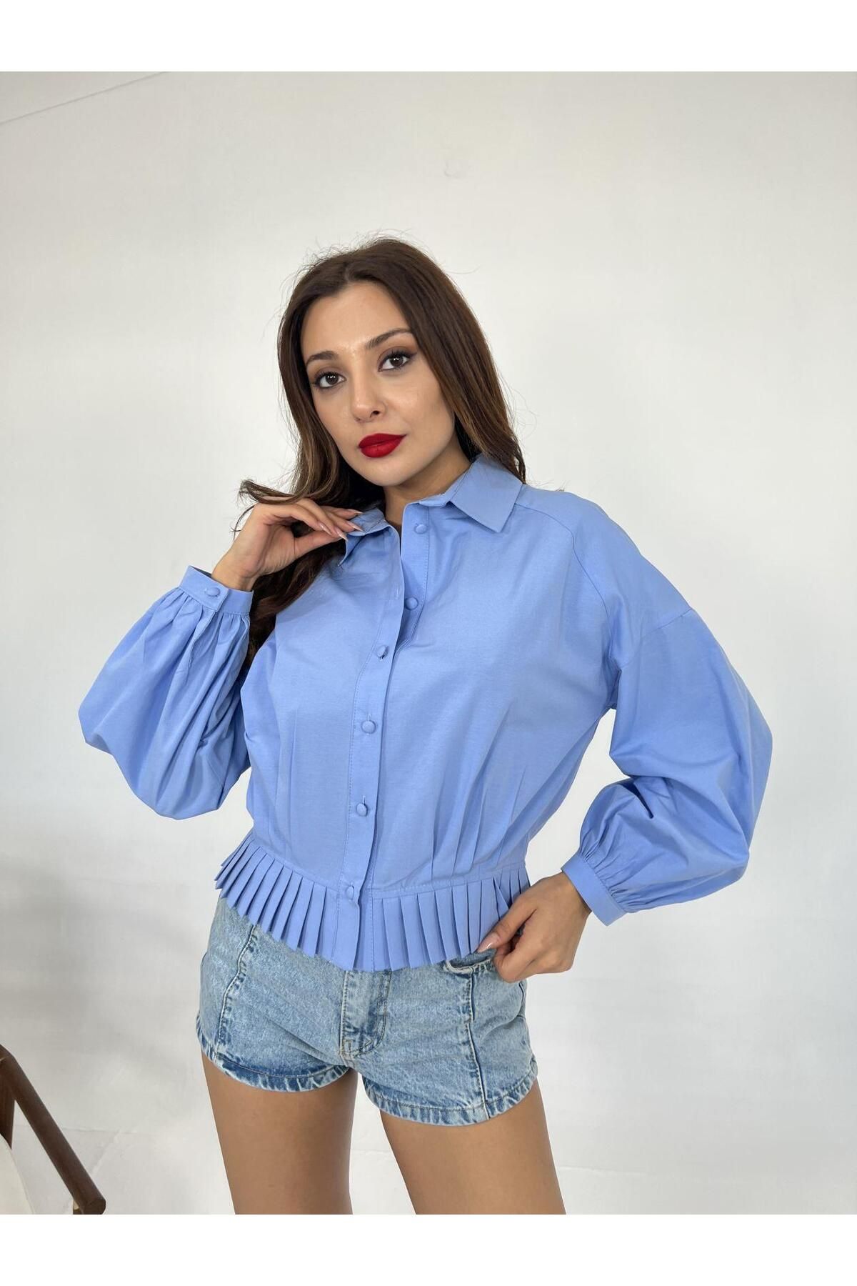 ARUZ MODA 6457 GÖMLEK-MAVİ