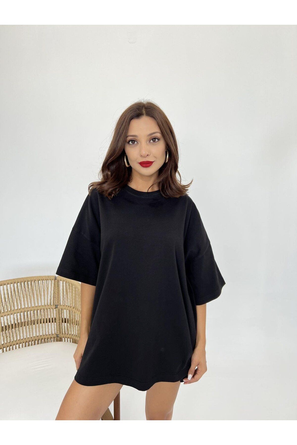 ARUZ MODA 7170 T-SHİRT-SİYAH