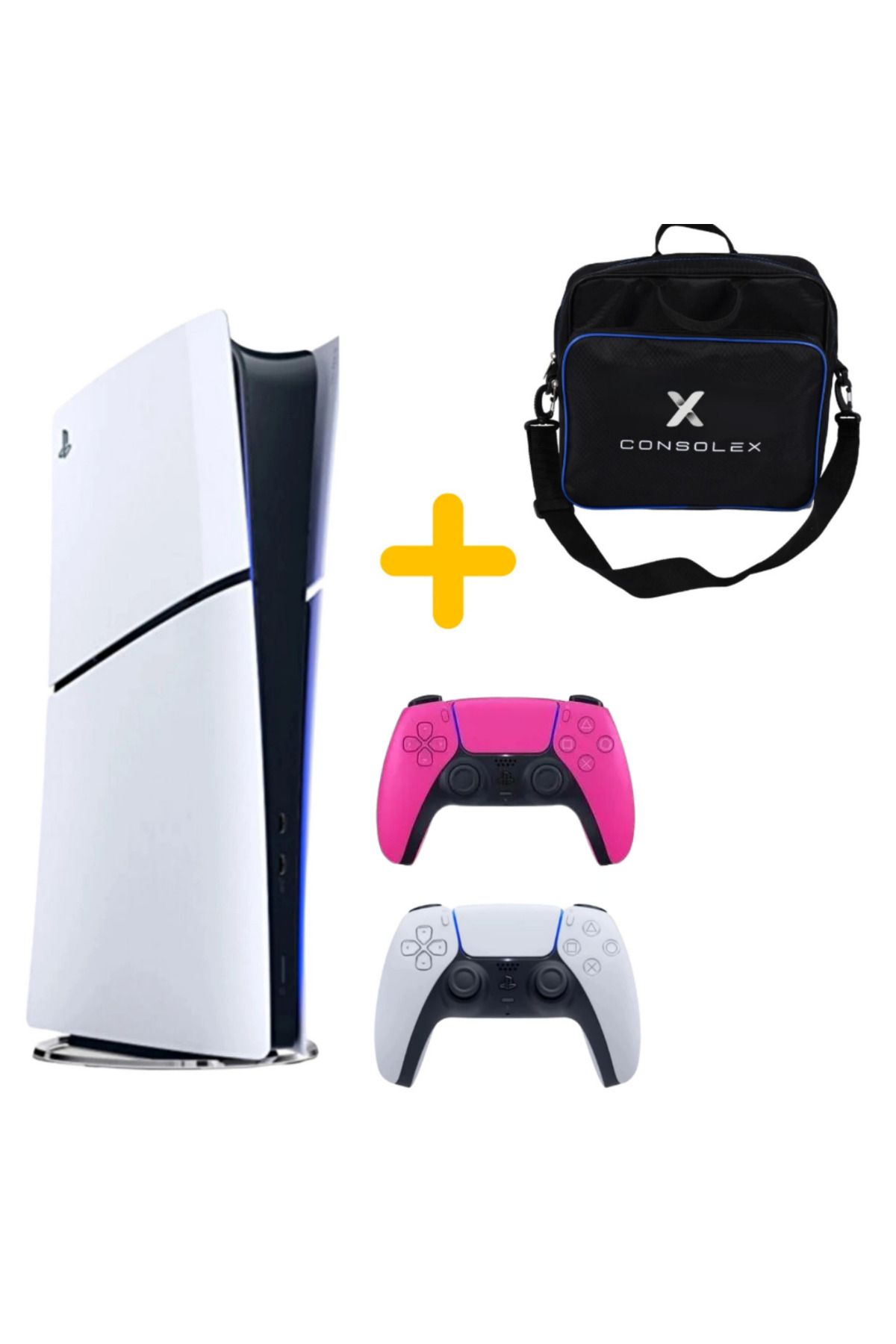 Sony Playstation 5 - CFI 2016 Avrupa - Slim Dijital Versiyon - Çift Kol (Pembe) + ÇANTA