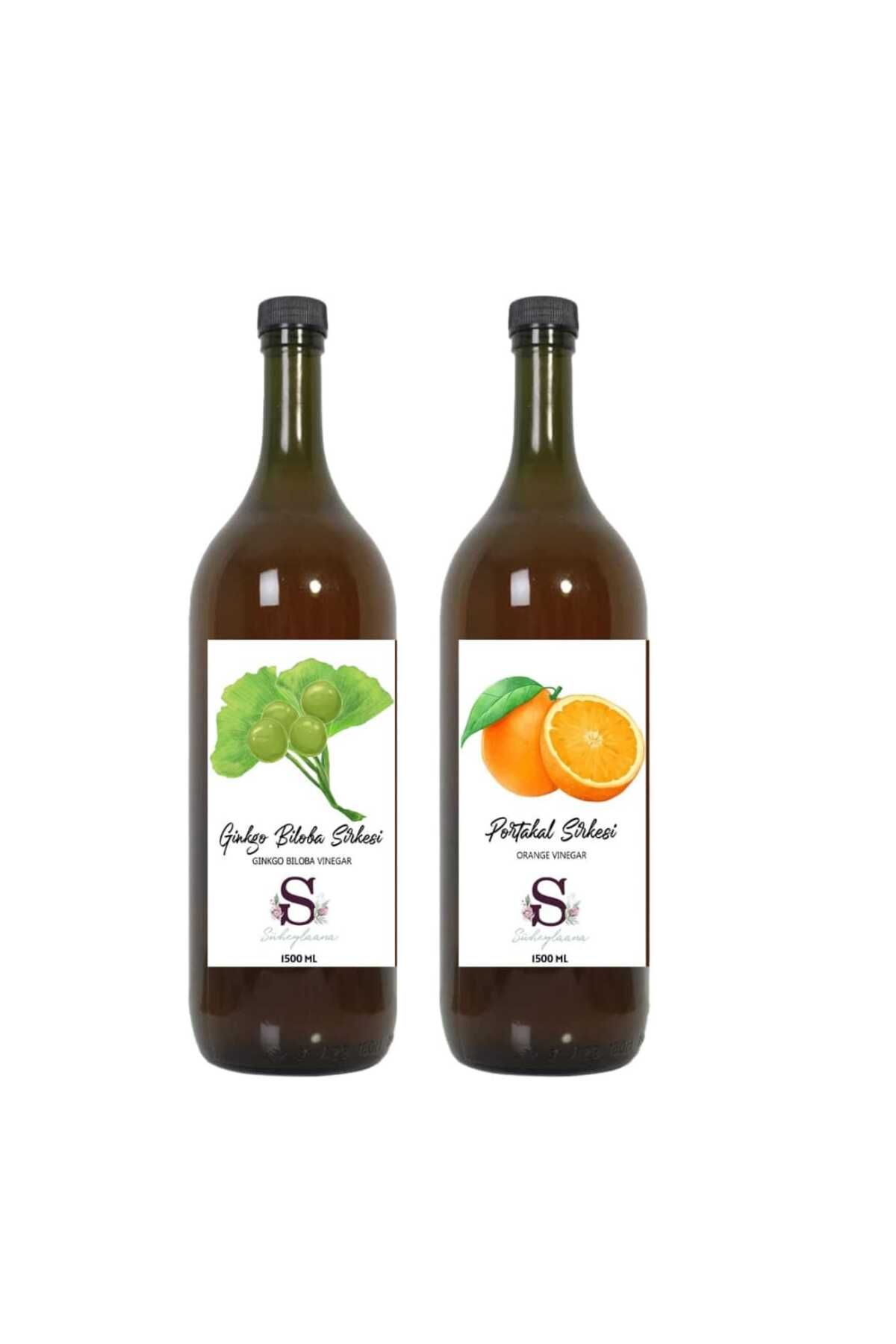 Süheylaana Doğal Ginkgo Biloba Sirkesi 1500 Ml - Doğal Portakal Sirkesi 1500 Ml