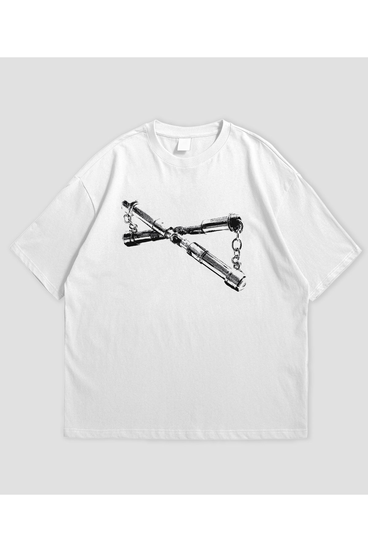 SVART WEAR Nunçaku Tasarımlı Unisex Oversize T-shirt