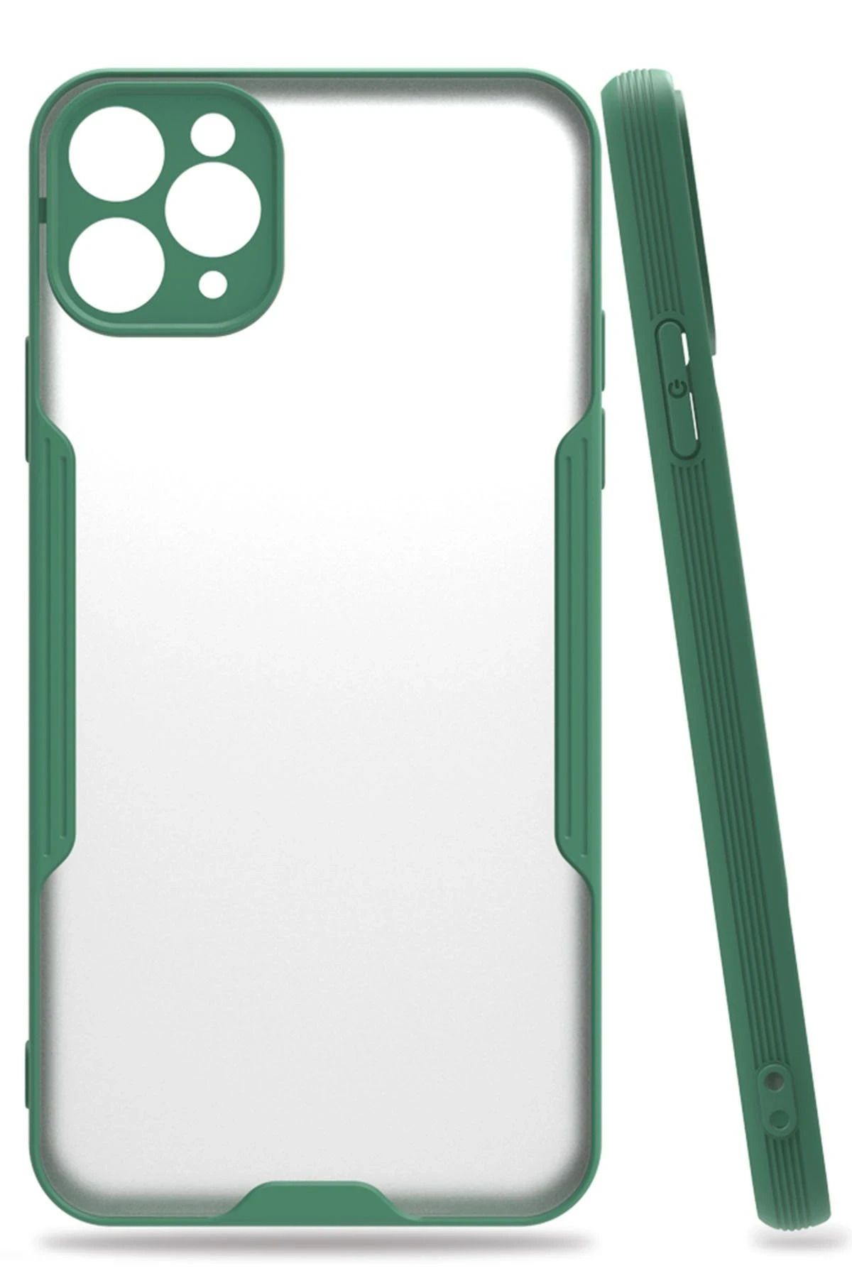 NewFace iPhone 11 Pro Kılıf Platin Silikon - Yeşil BSTMY