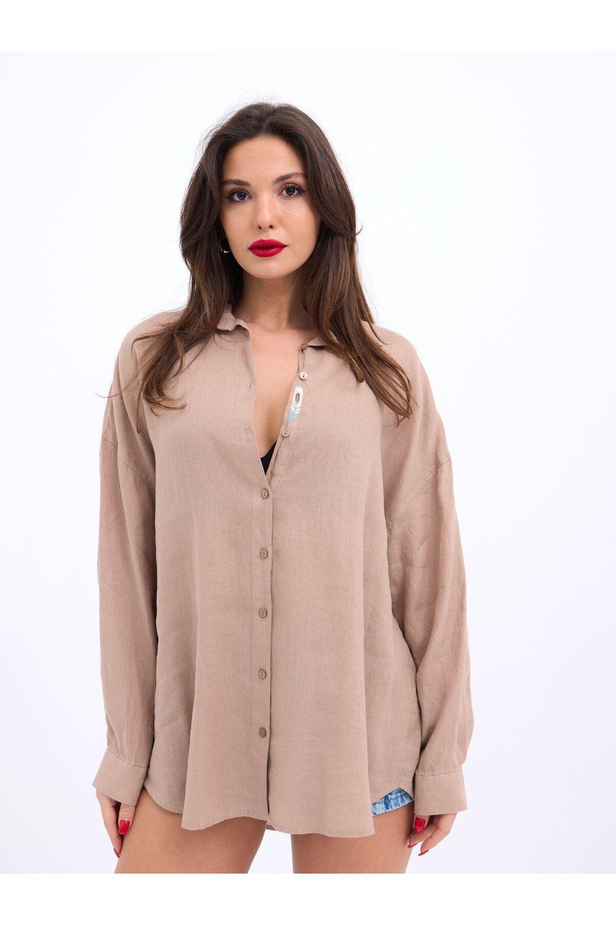 ARUZ MODA 6758 GÖMLEK-VİZON