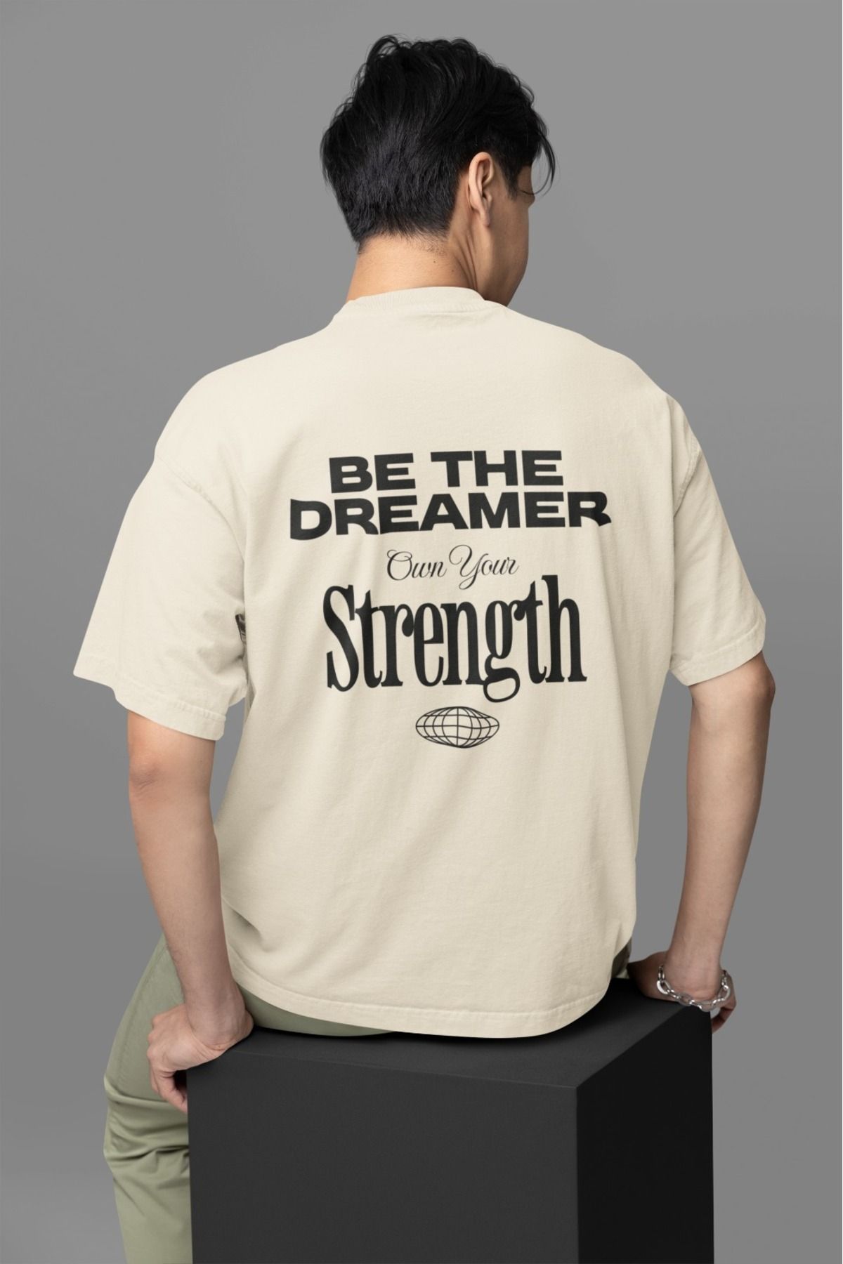Butik ERKEK/KADIN -BE THE DREAMER- TRANSFER BASKILI YUVARLAK YAKA KISA KOL TİŞÖRT