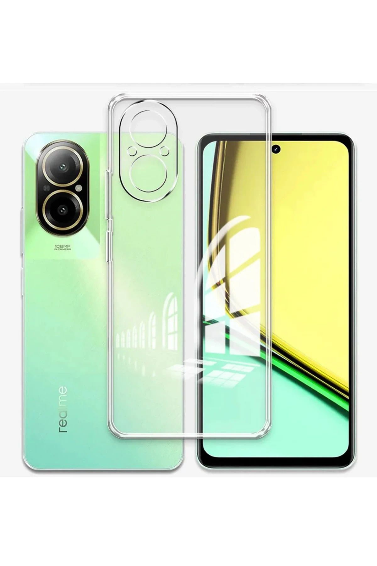NewFace Realme 12 Lite Kılıf Lüx Şeffaf Silikon BSTMY