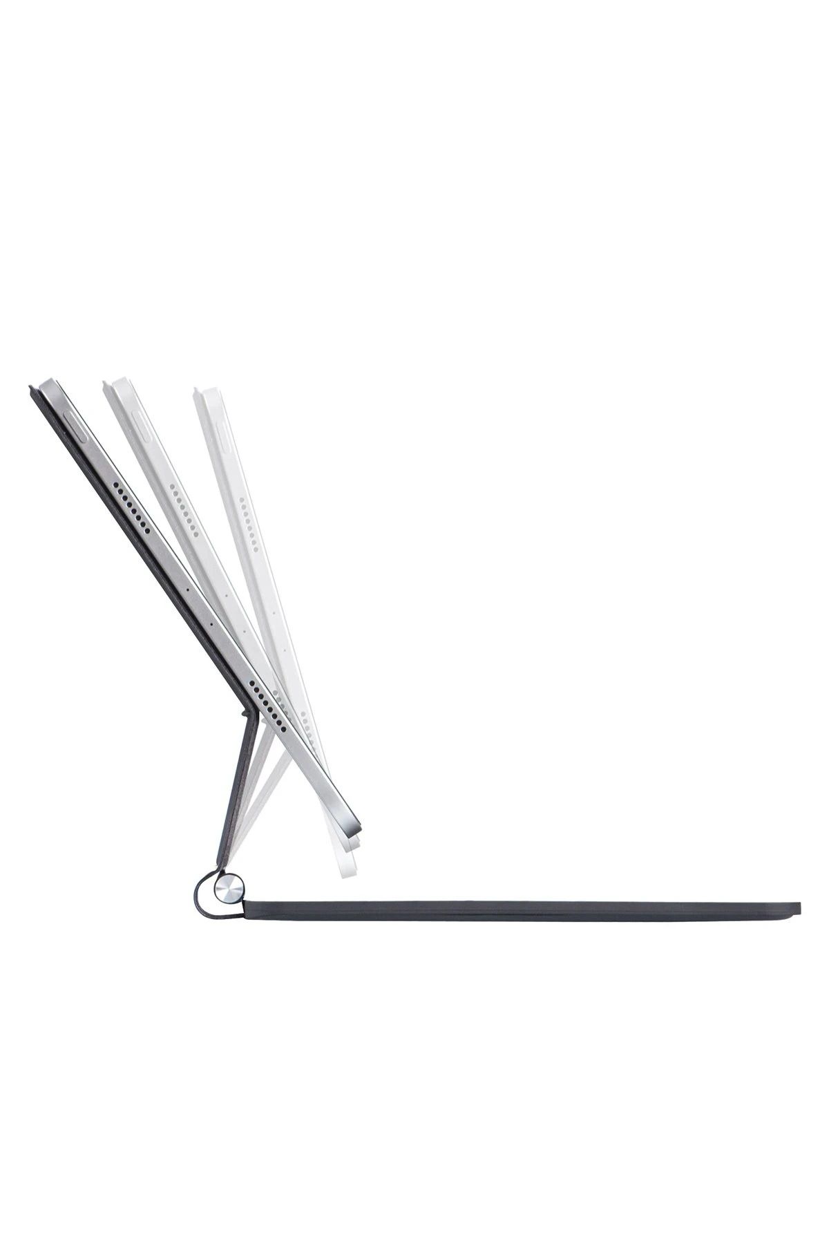 NewFace iPad Pro 12.9 (2022) Kılıf X9 Magic Manyetik Klavyeli Tablet Kılıfı - Siyah GLSTD