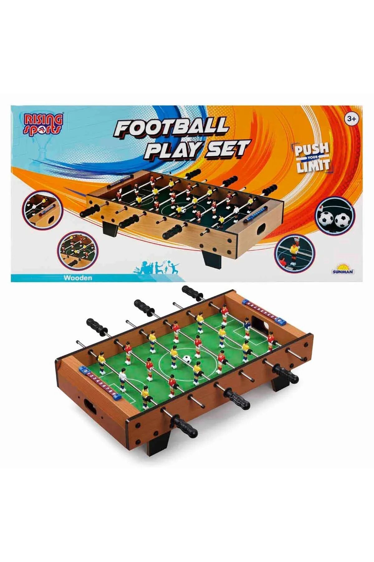 SCOWETTO Masaüstü Ayaklı Langırt Ahşap Büyükboy Kolay Kurulum 70X37X16.8CM