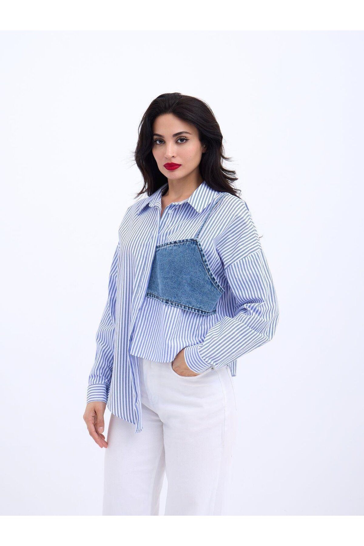 ARUZ MODA 5419 GÖMLEK-WASHİNGTON ÇİZGİLİ