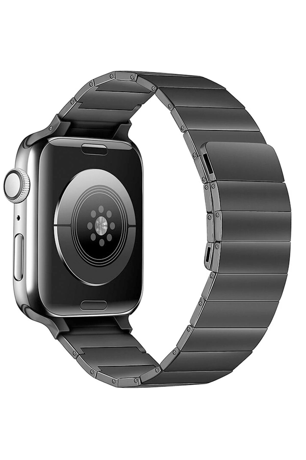 NewFace Apple Watch 38mm KR404 Huks Kordon - Siyah BSTMY