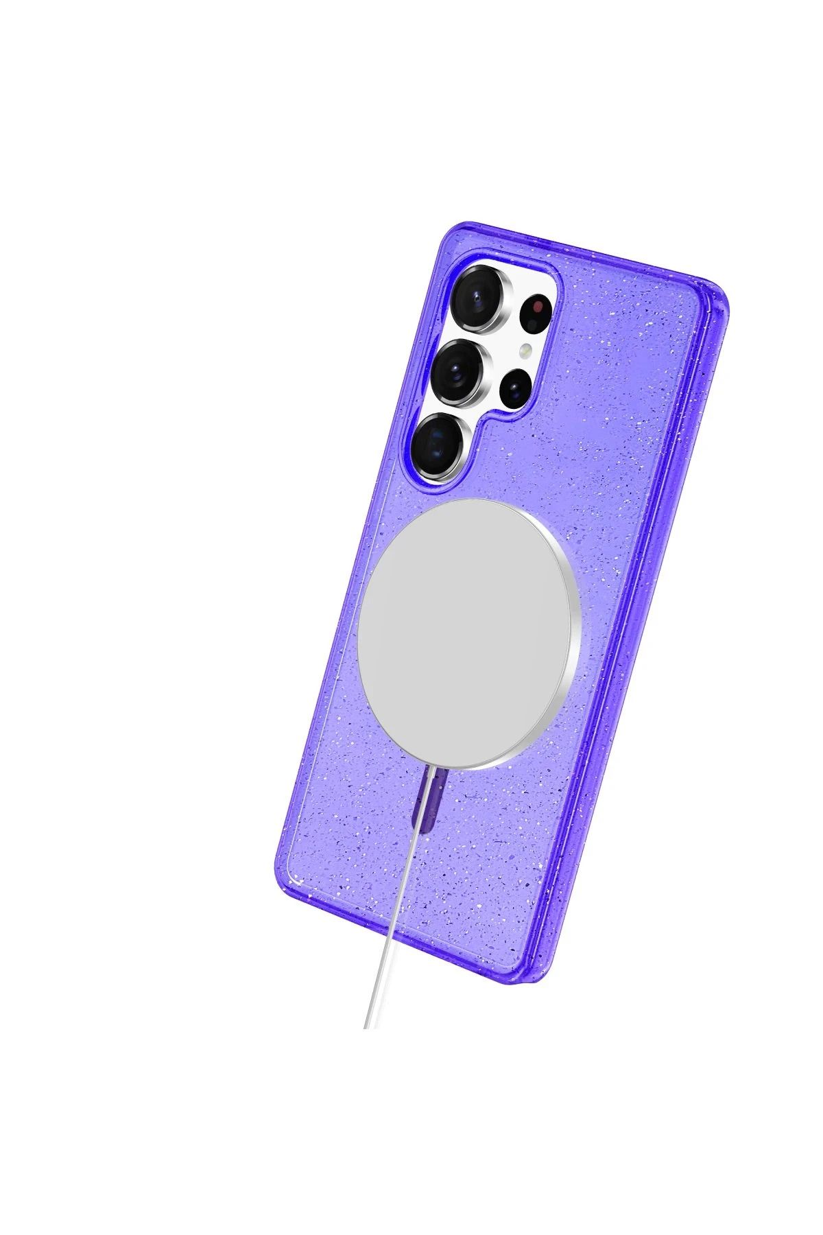 NewFace Samsung Galaxy S23 Ultra Kılıf Glow Magsafe Kapak - Turuncu DPMAH