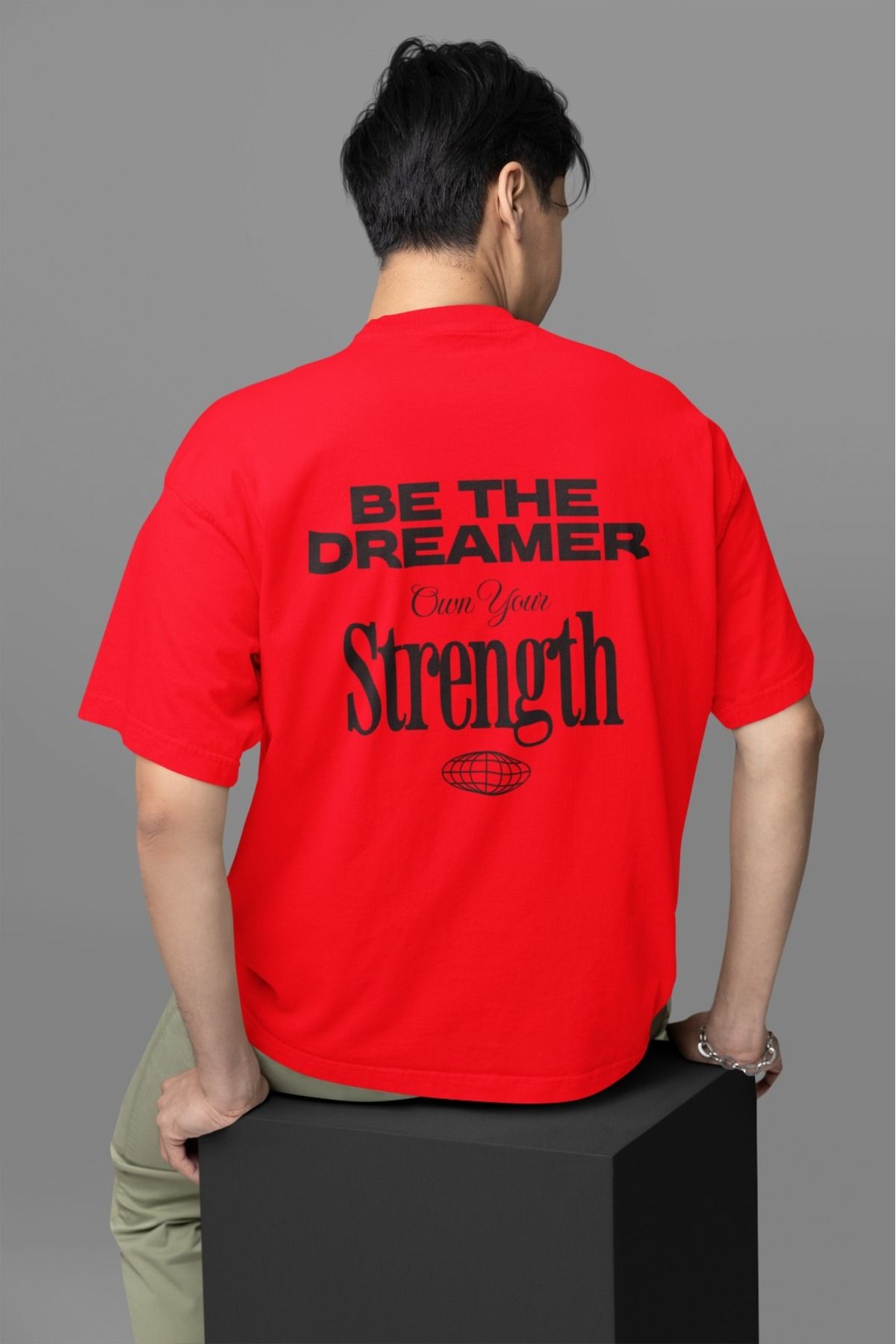 Butik ERKEK/KADIN -BE THE DREAMER- TRANSFER BASKILI YUVARLAK YAKA KISA KOL TİŞÖRT