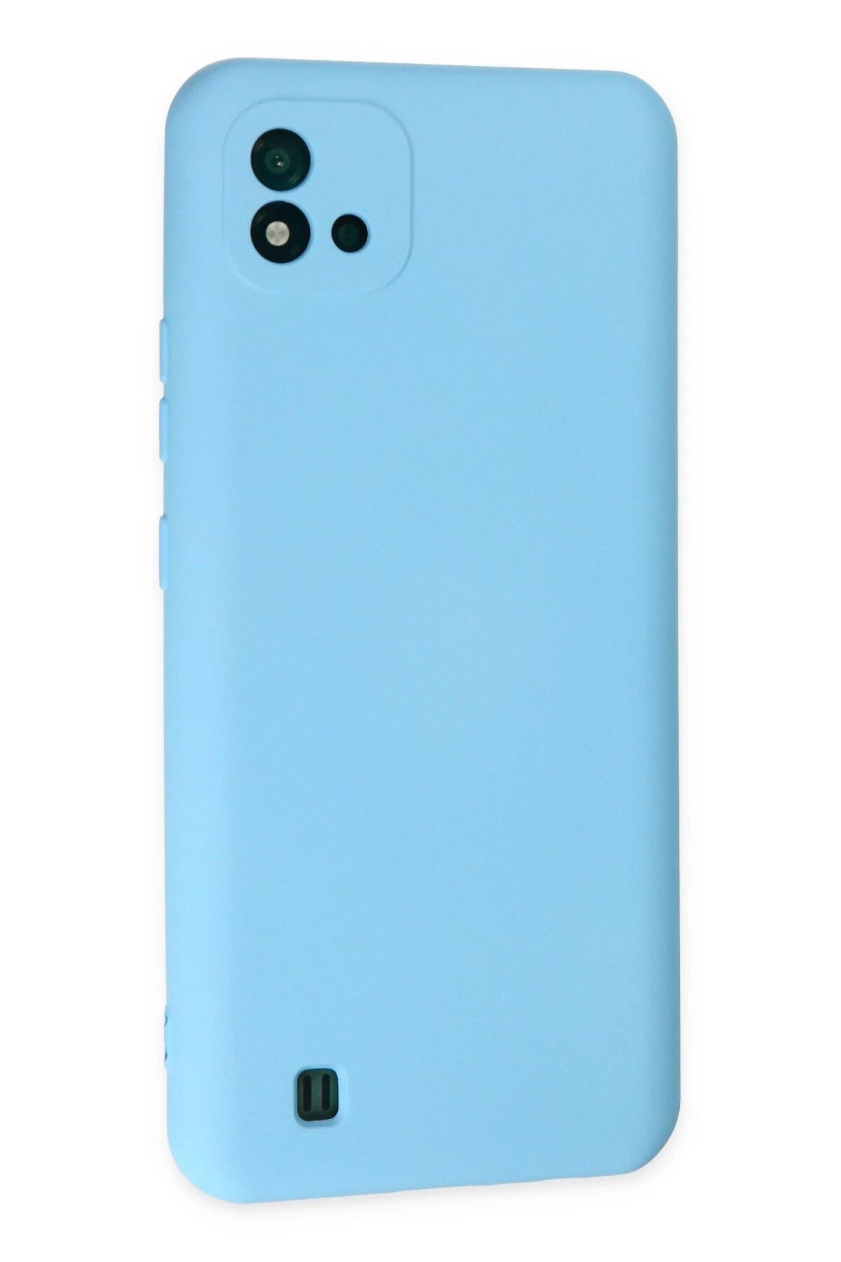 NewFace Realme C11 2021 Uyumlu Kılıf Nano içi Kadife Silikon - Mavi WLZOR