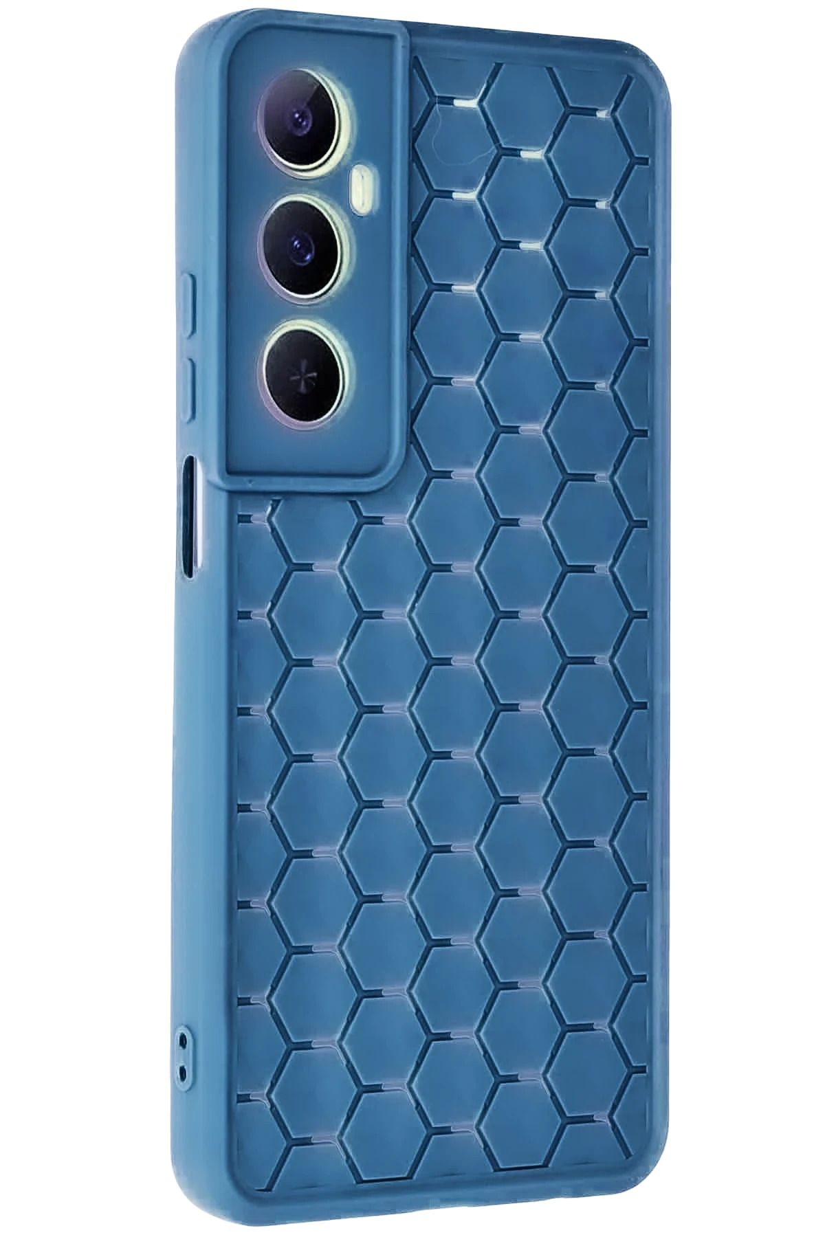 NewFace Realme C65 Kılıf Petek Silikon Kapak - Mavi BSTMY