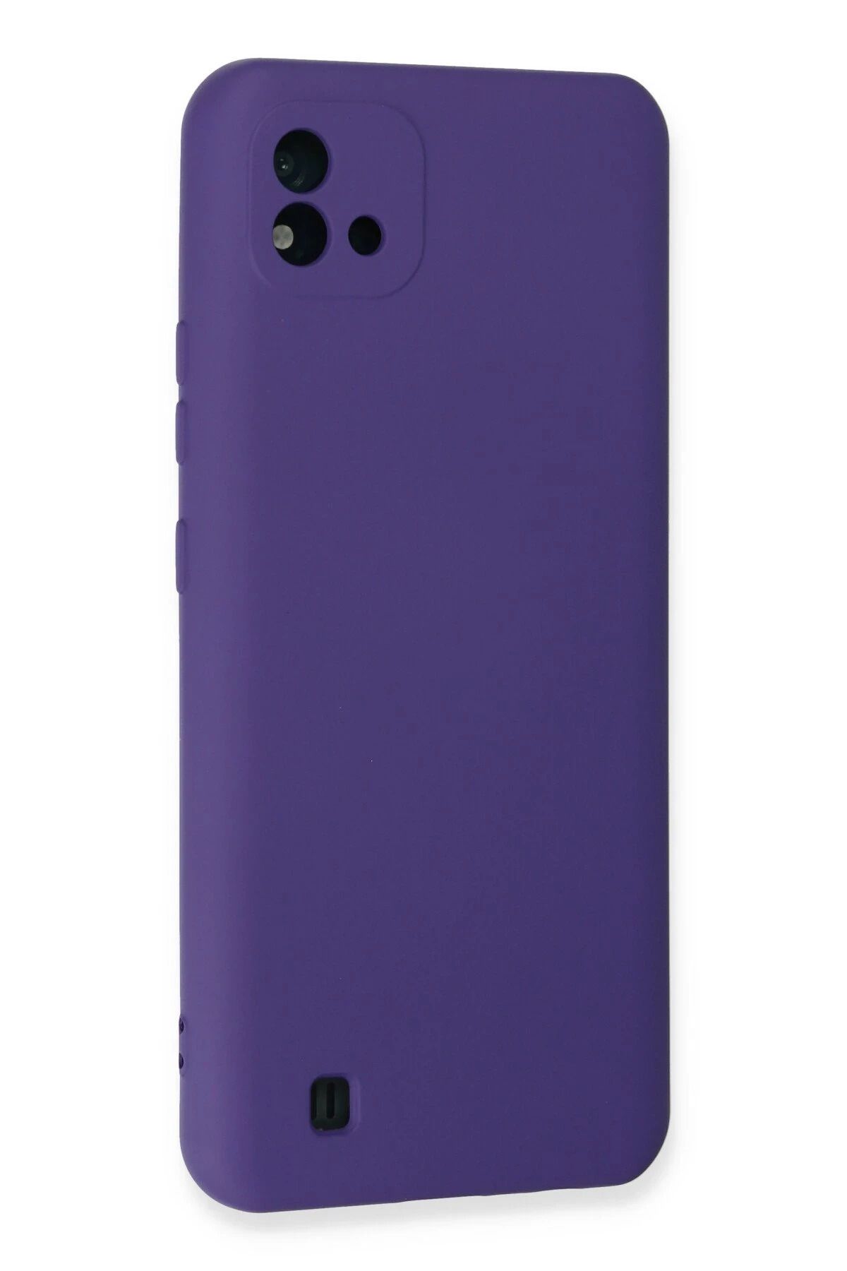 NewFace Realme C11 2021 Kılıf Nano içi Kadife Silikon - Mor WLZOR