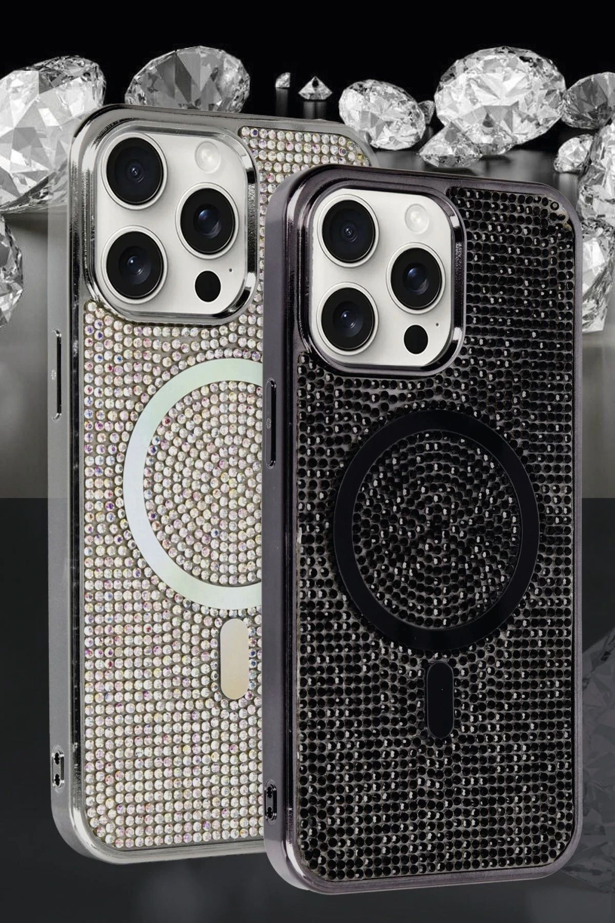 NewFace iPhone 11 Kılıf Diamond Magsafe Kapak - Lacivert BSTMY