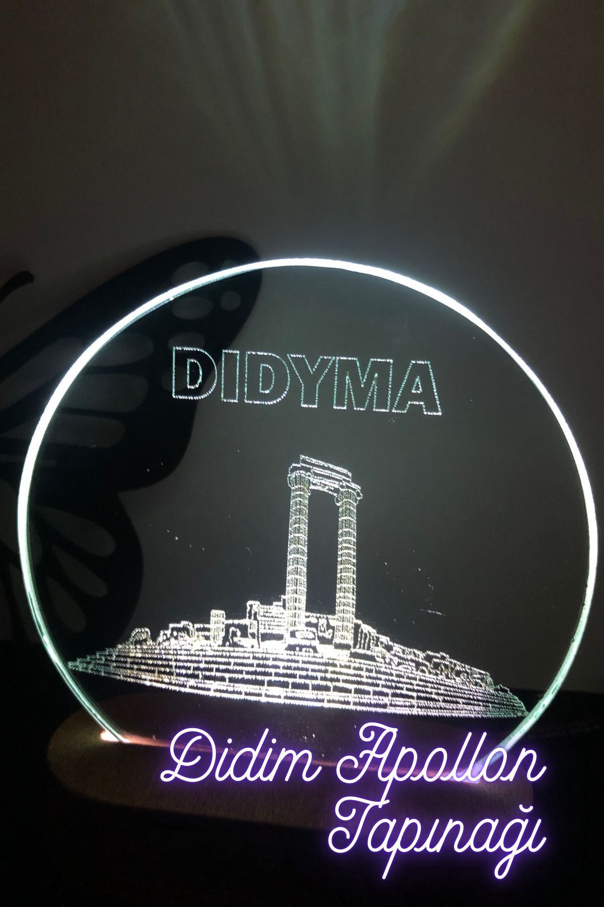 DidimHediyelik CAM'A LAZER KAZIMA DİDİM APOLLON TAPINAĞI-GECE LAMBASI