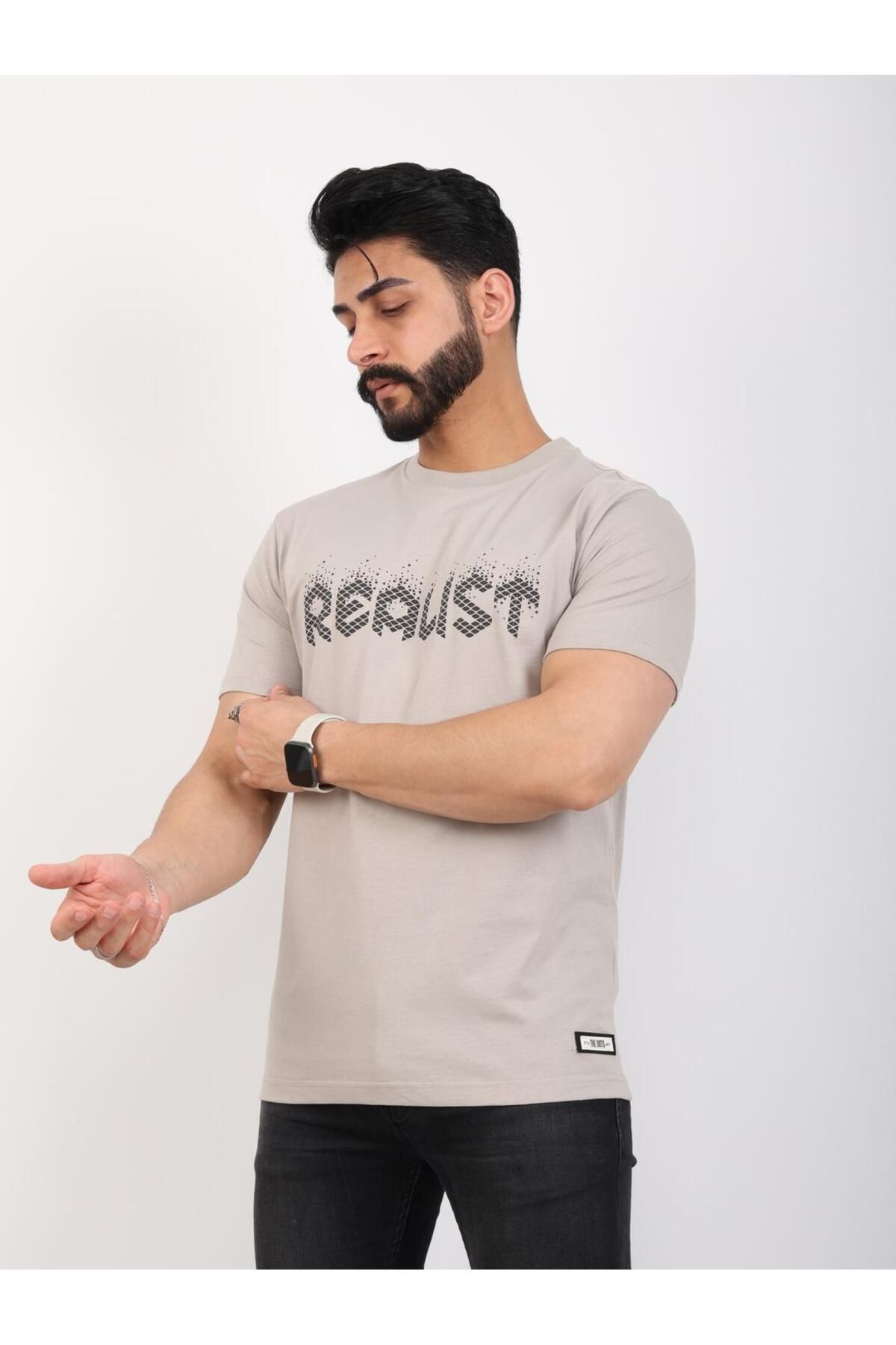 twentyfive25 Erkek Relaxed Fit Bisiklet Yaka Baskılı Tişört