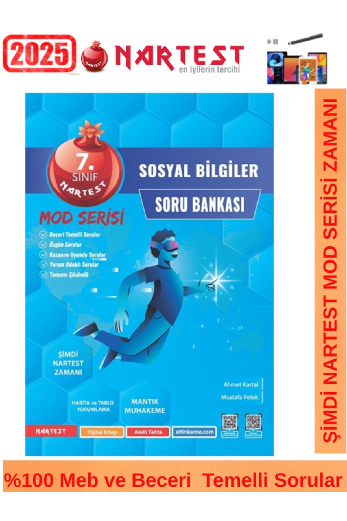 Fenomen Yayıncılık Nartest 2025 7.Sınıf Mod Serisi Sosyal Bilgiler Video Çözümlü Soru Bankası+Android Kalem