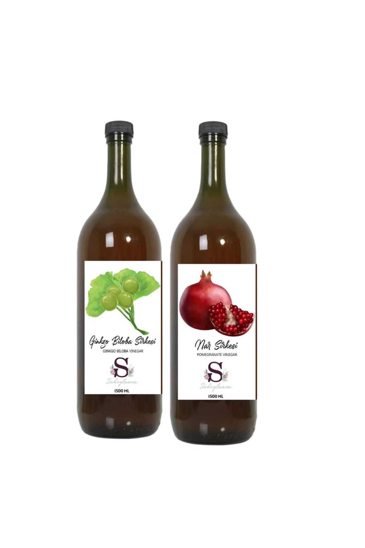 Süheylaana Doğal Ginkgo Biloba Sirkesi 1500 Ml - Doğal Nar Sirkesi 1500 Ml