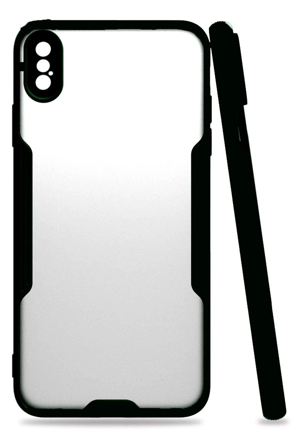 NewFace iPhone XS Max Kılıf Platin Silikon - Siyah BSTMY