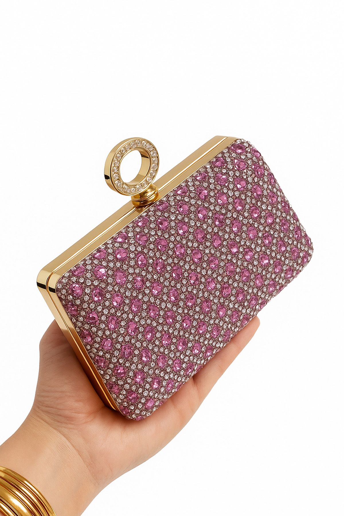 Lifonbag Kadın Kristal Taşlı Abiye Çantası Özel Gün Çantası