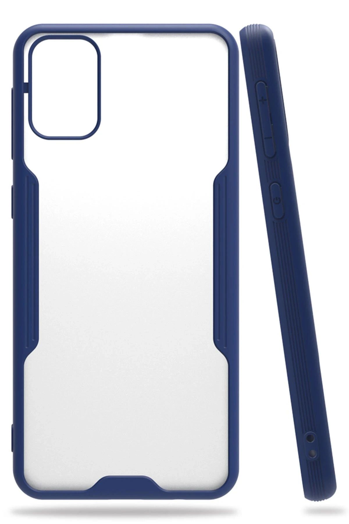 NewFace Samsung Galaxy M31 Kılıf Platin Silikon - Lacivert BSTMY