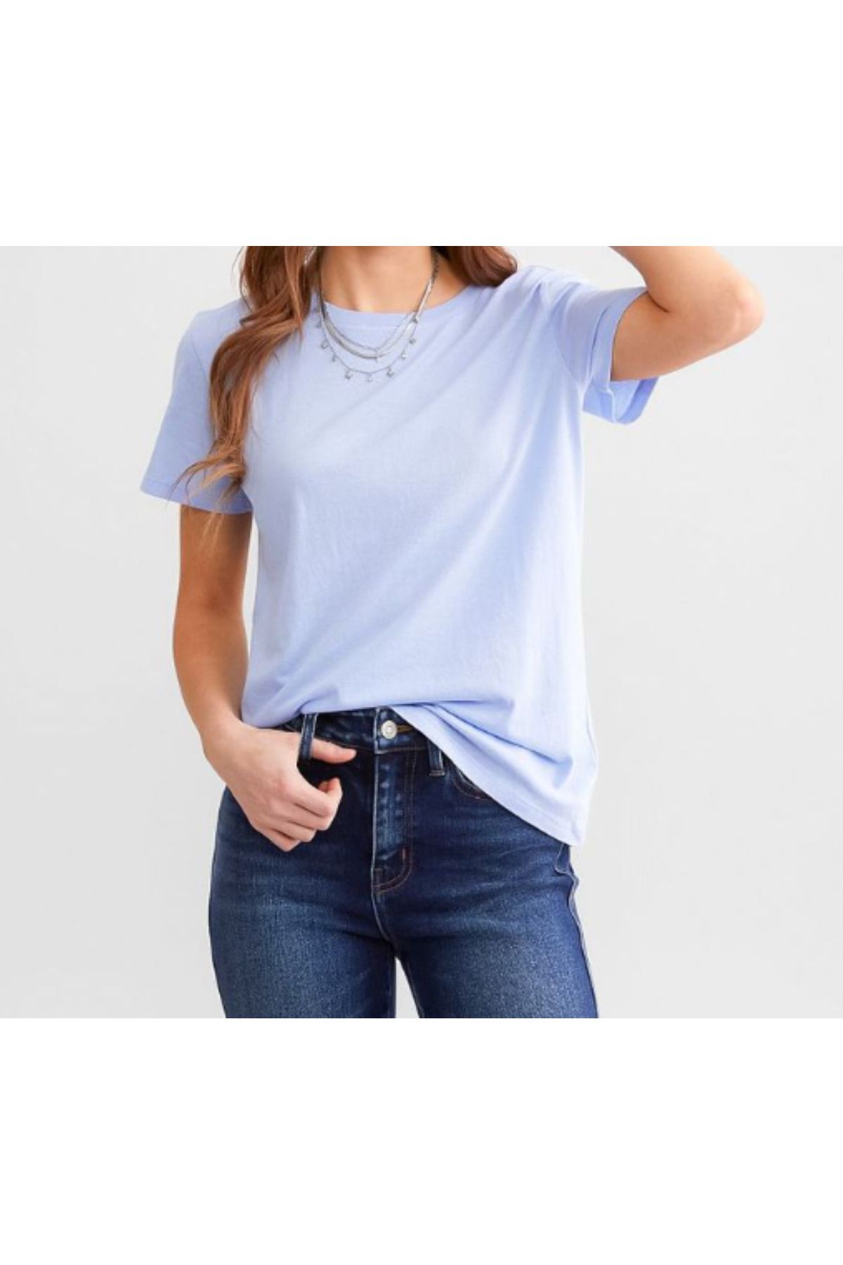 VivaJoy Kadın Uzun Basic Örme T-shirt
