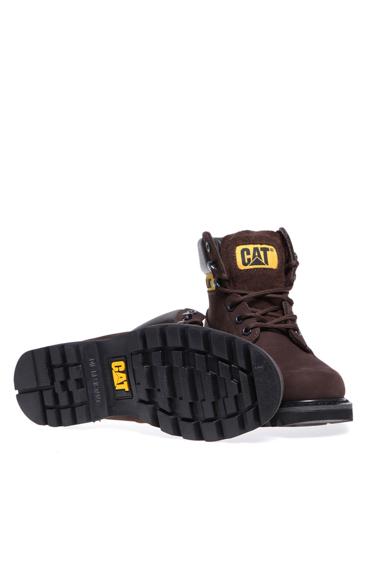 چکمه و بوت چند رنگ مردانه Nubuck شکلاتی 015M100031 اورجینال Cat