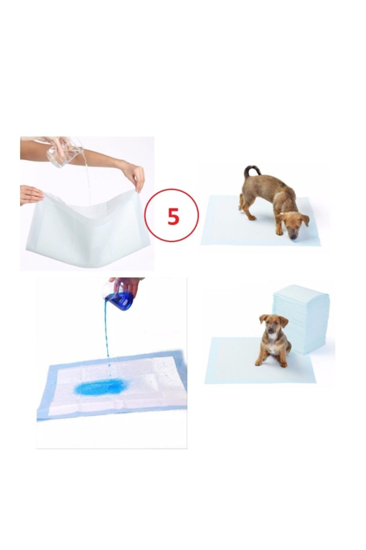 noip Yıkanabilir Köpek Çiş Pedi - 90 X 60 Cm 5li Paket (7474)