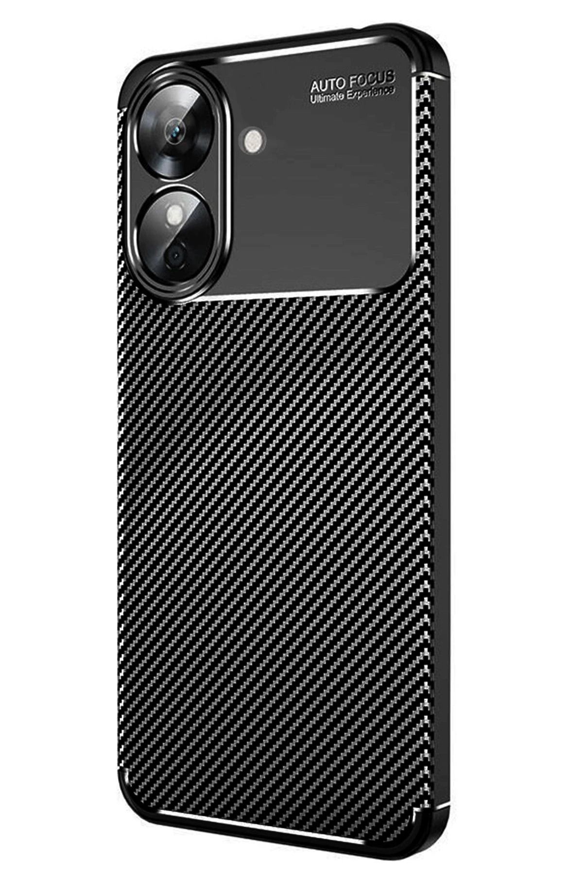 NewFace Realme Note 60 Kılıf Auto Focus Karbon Kapak - Siyah BSTMY
