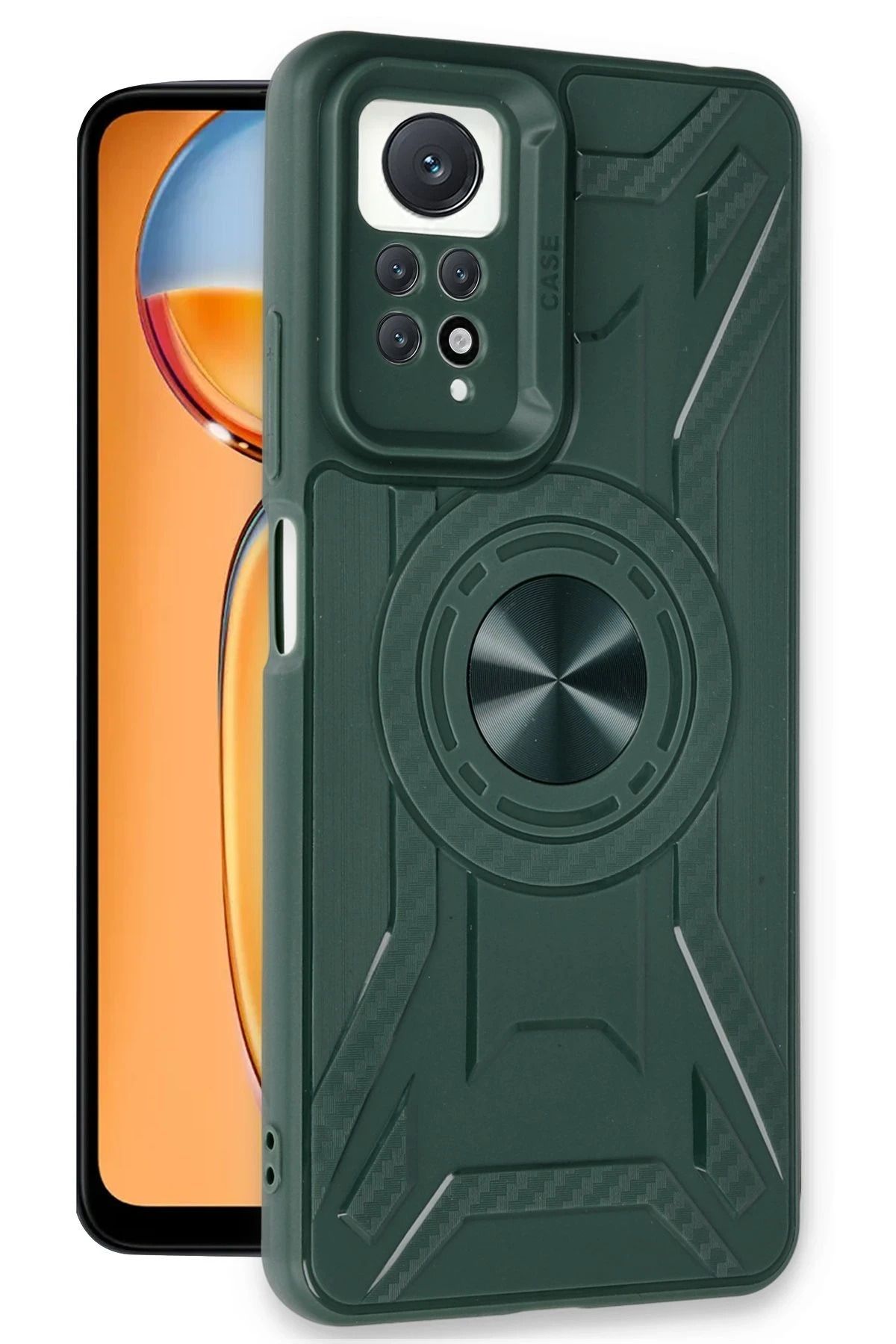 NewFace Xiaomi Redmi Note 12 Pro 4G Uyumlu Kılıf Lincoln Silikon - Koyu Yeşil BSTMY