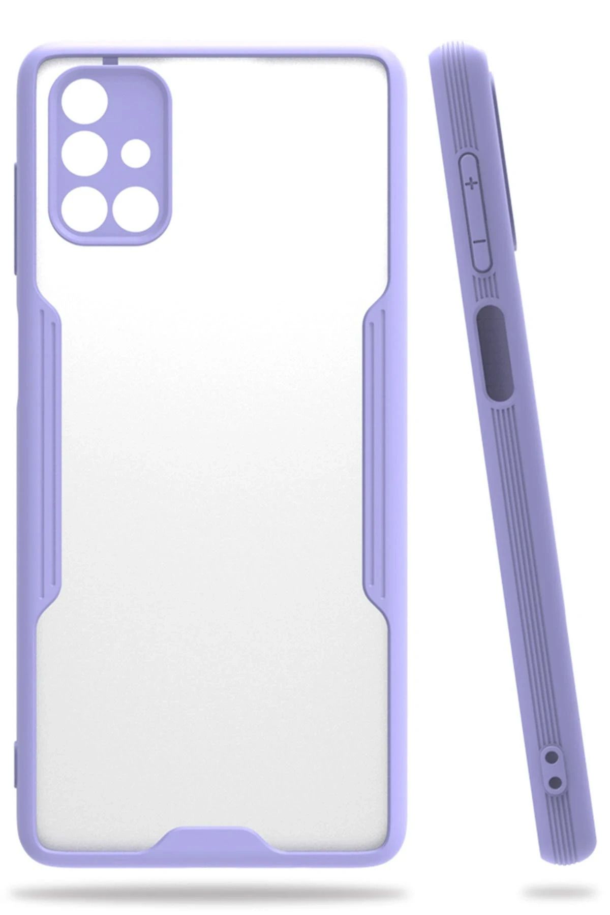 NewFace Samsung Galaxy M51 Kılıf Platin Silikon - Lila MRAYD
