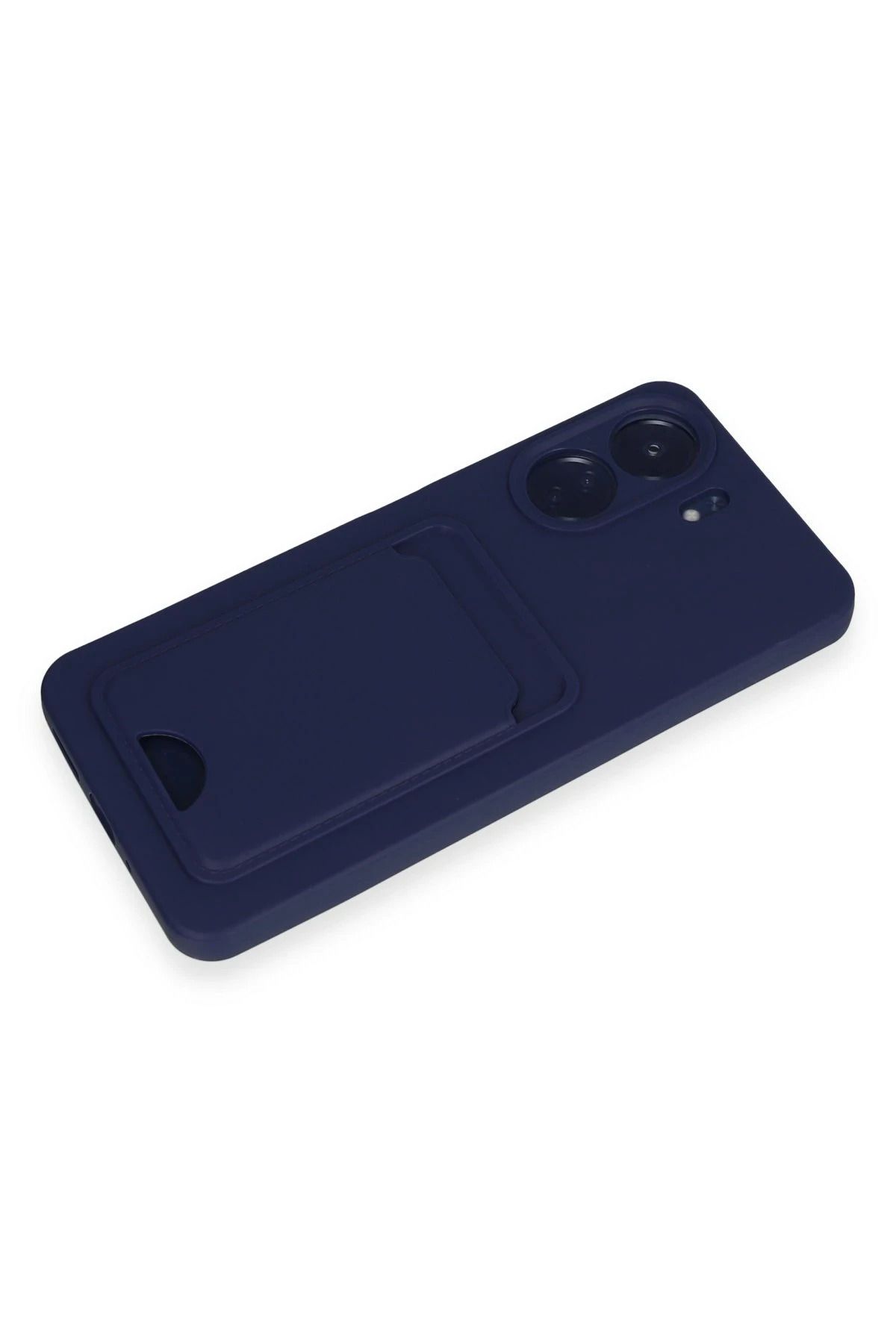 NewFace Xiaomi Redmi 13C Kılıf Kelvin Kartvizitli Silikon - Lacivert GLSTD