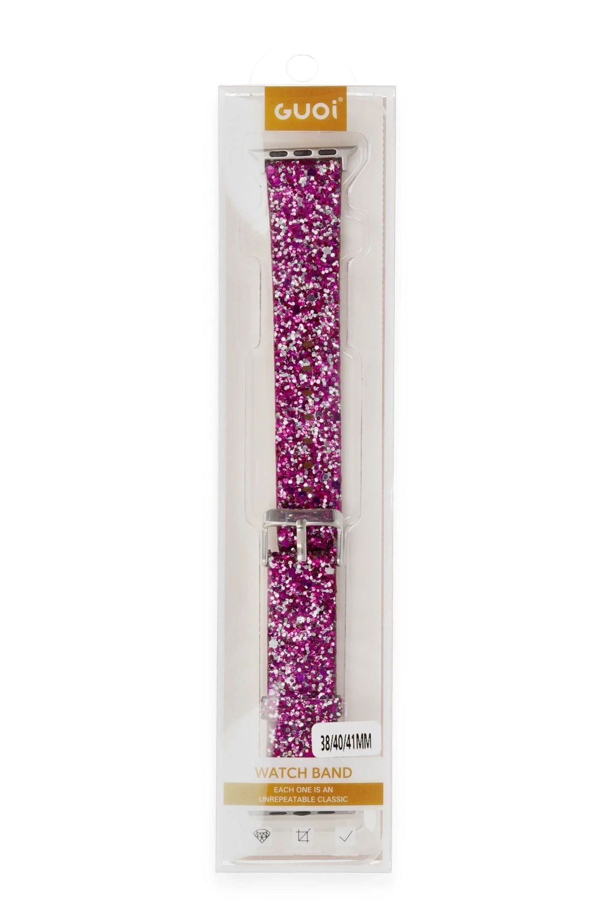 NewFace Apple Watch 38mm Starry Taşlı Kordon - Derin Mor BSTMY