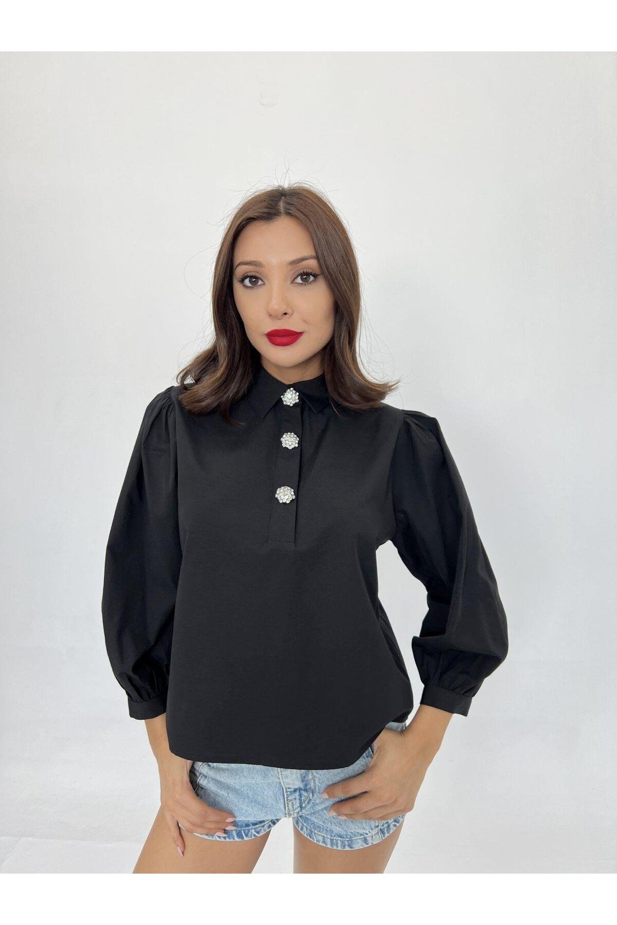 ARUZ MODA 7043 GÖMLEK-SİYAH