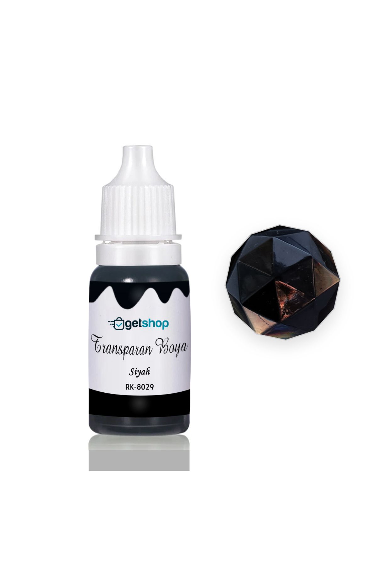 Getshopmini Epoksi Transparan Boya Pigment Siyah - 15ml