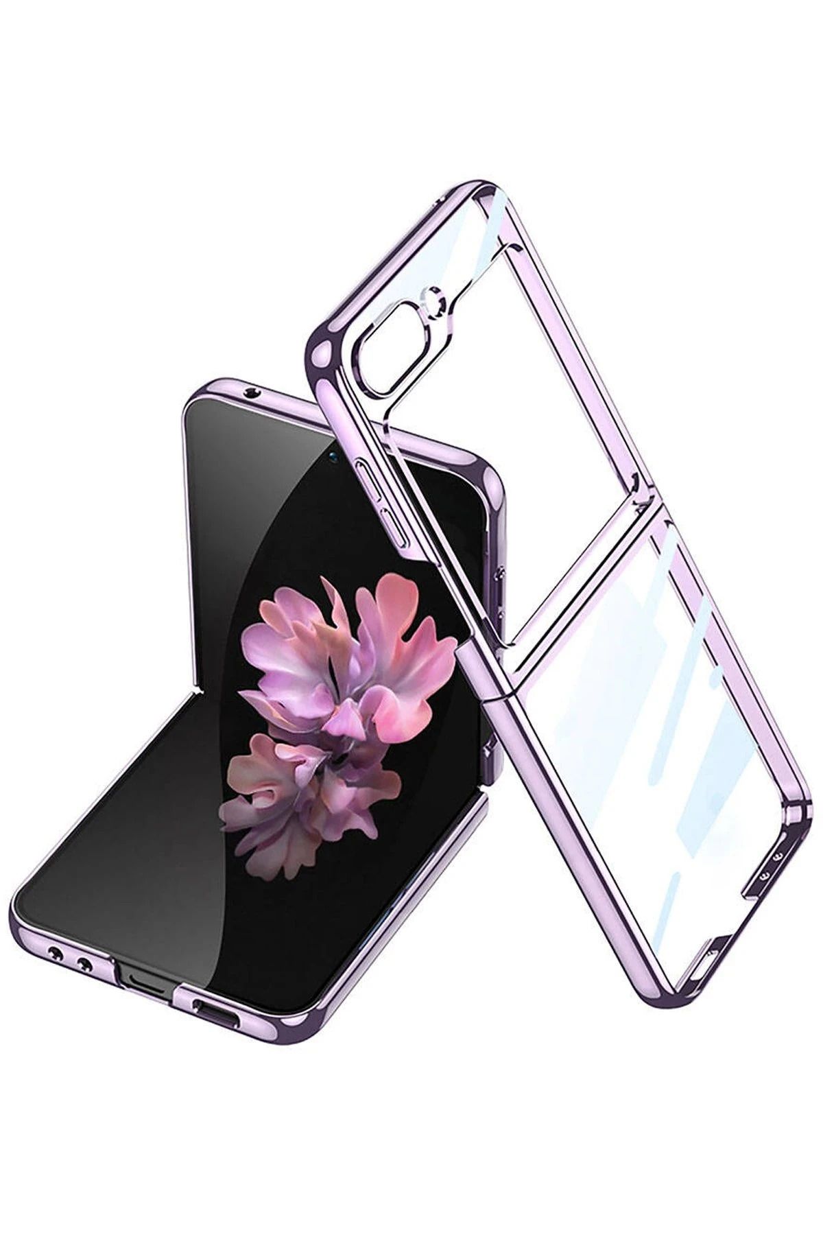 NewFace Samsung Galaxy Z Flip 6 Kılıf Fold Element Kapak - Mor BSTMY