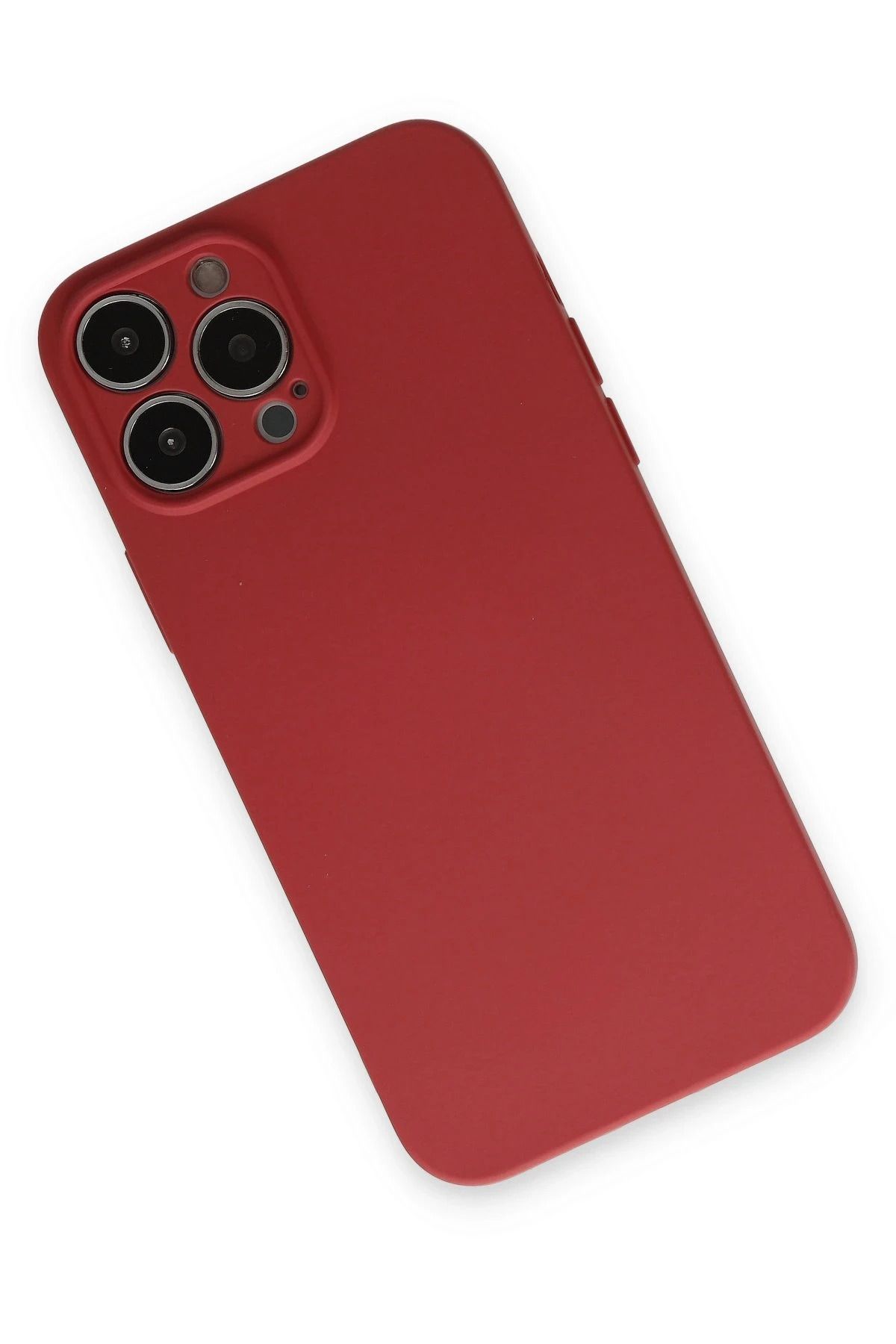 NewFace iPhone 13 Pro uyumlu Kılıf Nano içi Kadife Silikon - Kiremit BSTMY
