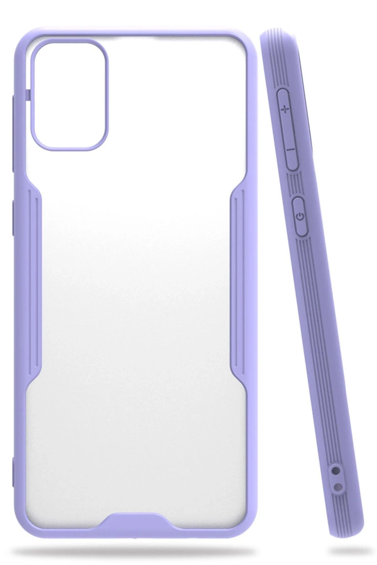 NewFace Samsung Galaxy M31 Kılıf Platin Silikon - Lila BSTMY