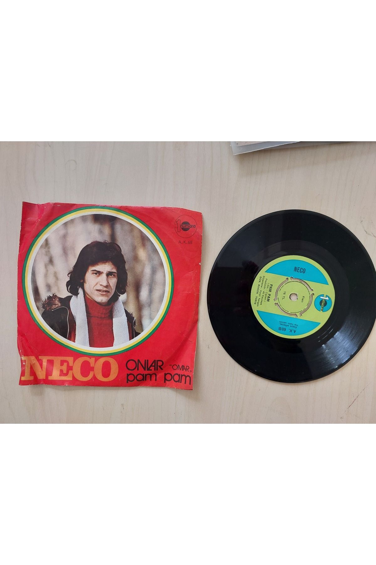 Plakperest Neco ‎– Onlar / Pam Pam - 1976 Türkiye Basım 45 lik Plak-2.EL
