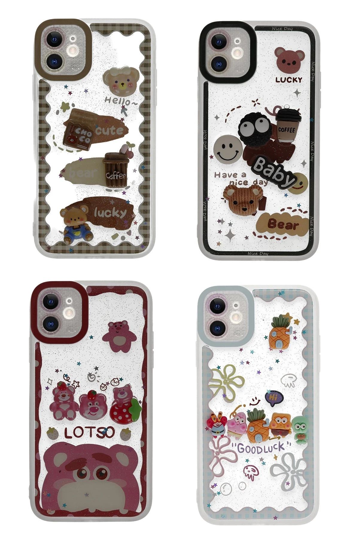 NewFace iPhone 11 Kılıf Sweet Desenli Silikon Kapak - Açık Mavi BSTMY