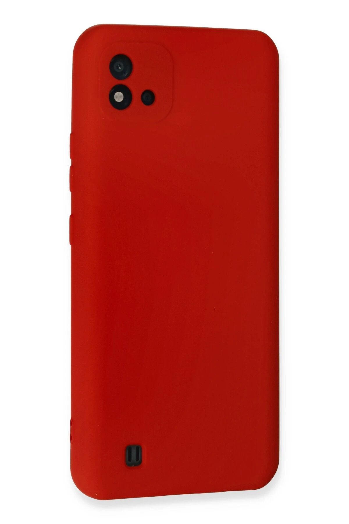 NewFace Realme C11 2021 Kılıf Nano içi Kadife Silikon - Kırmızı ALMLA