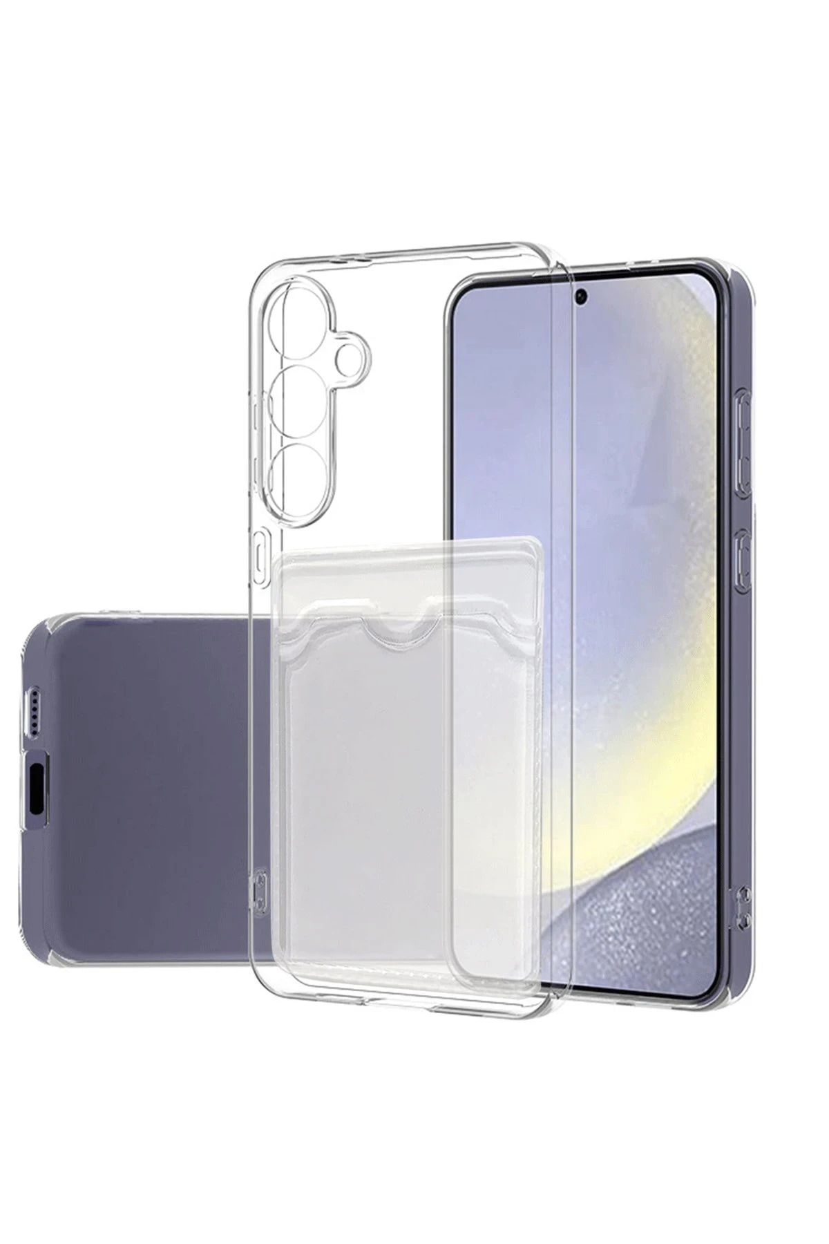 NewFace Samsung Galaxy S24 FE Kılıf Kart Şeffaf Silikon - Şeffaf BSTMY