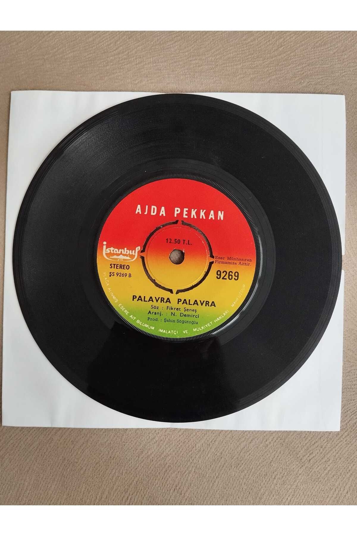 Plakperest Ajda Pekkan – Seninleyim / Palavra Palavra - 1973 Türkiye Basım 45 lik Plak-2.EL