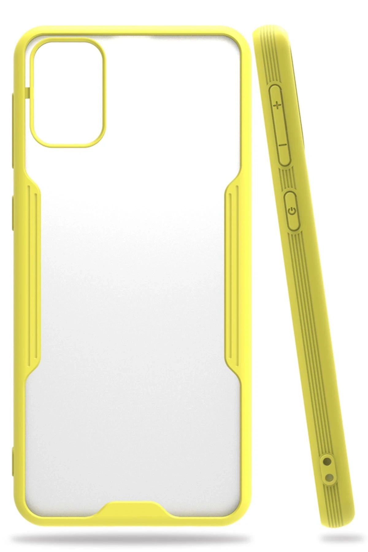 NewFace Samsung Galaxy M31 Kılıf Platin Silikon - Sarı BSTMY