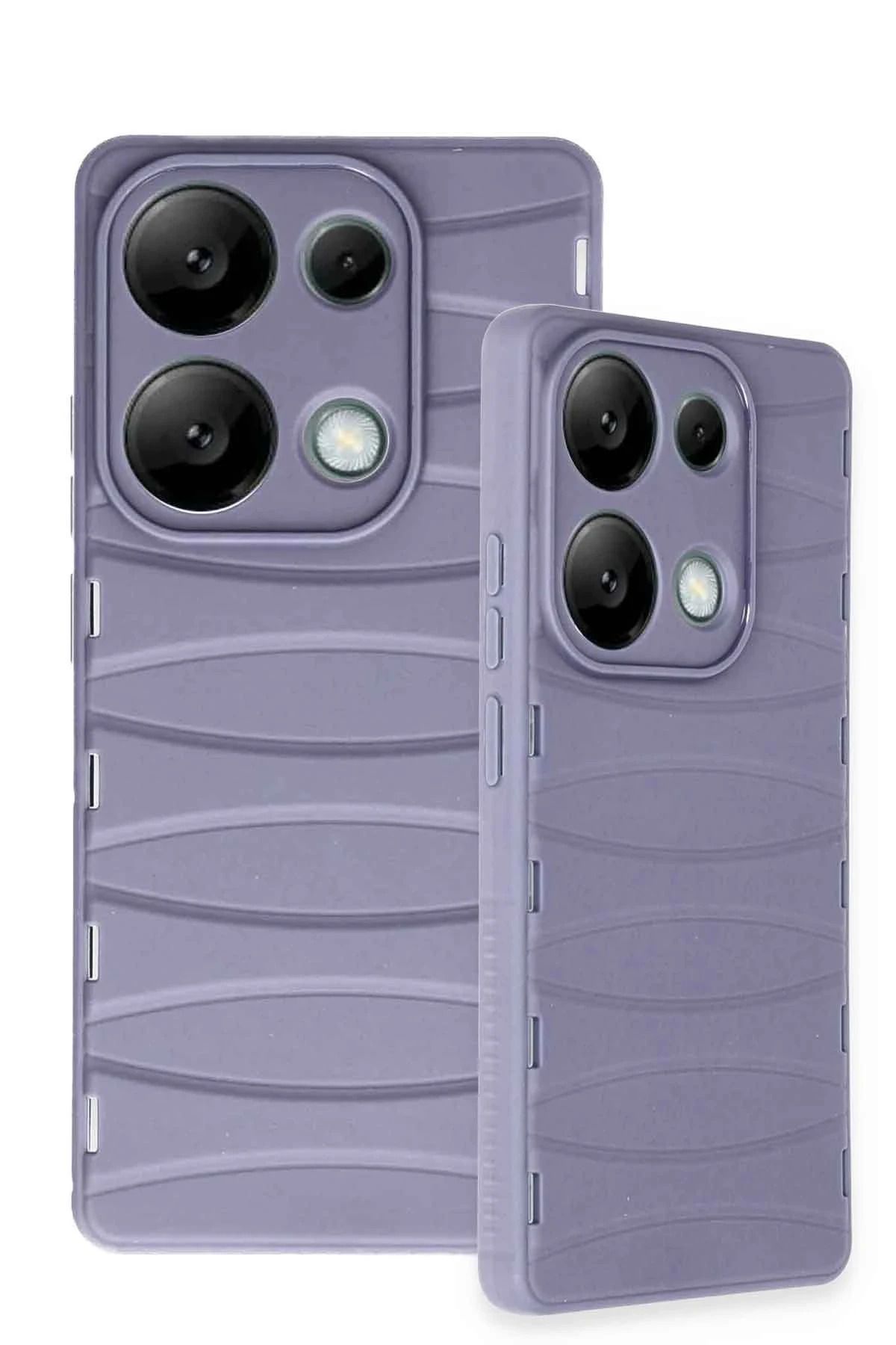 NewFace Xiaomi Redmi Note 13 Pro 4G Kılıf Bibercas Silikon Kapak - Lila BSTMY
