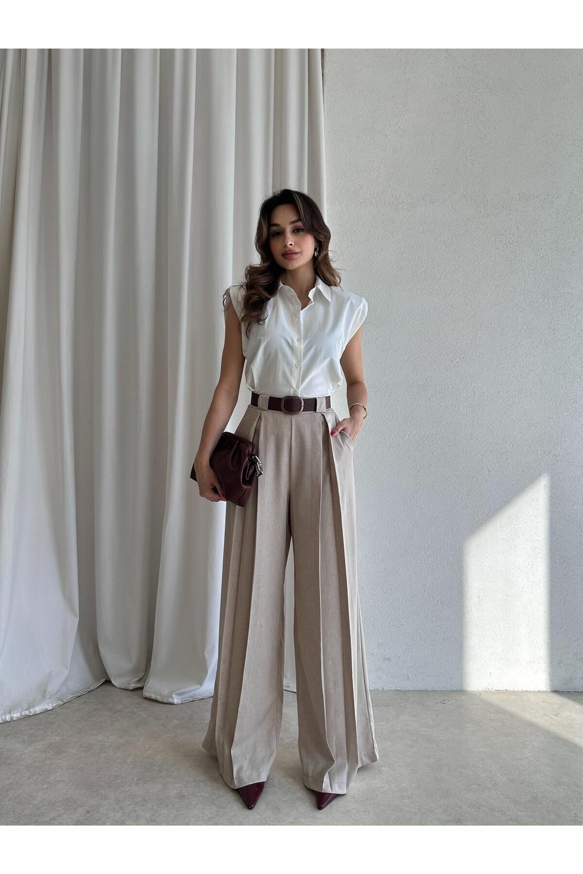 Mooi Butik ZUMA Pantolon 2569 - Taş